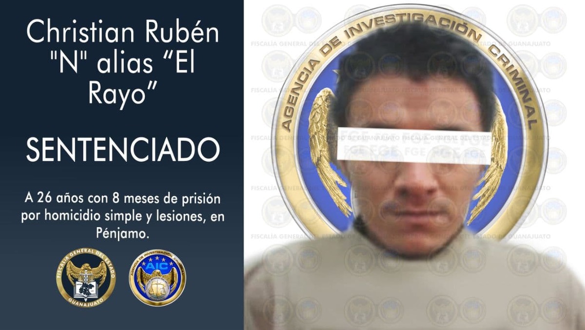 Christian Rubén sentenciado con 26 años 8 meses de prisión
