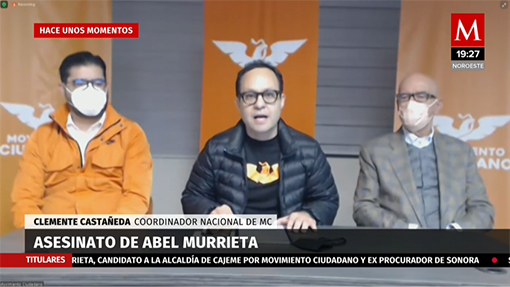 Conferencia de Movimiento Ciudadano por el asesinato de Abel Murrieta