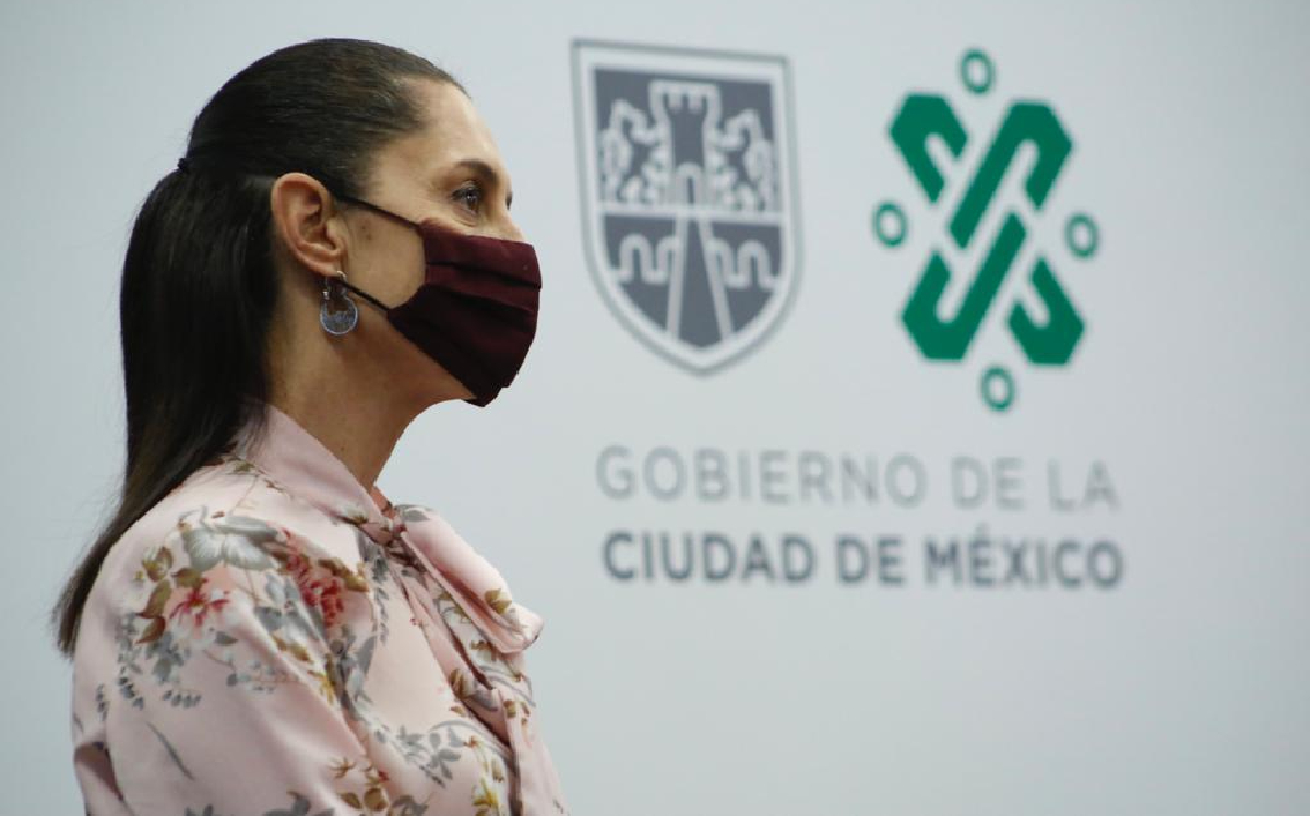La jefa de Gobierno de la Ciudad de México durante su conferencia virtual de hoy. (Especial)