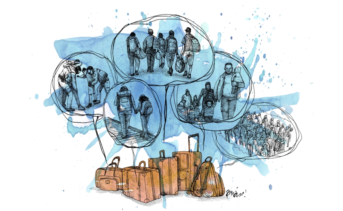 "Nadie llama inmigrante a un deportista extranjero de sueldo millonario ni a un prestigioso ejecutivo de otro país". (Ilustración: Román)