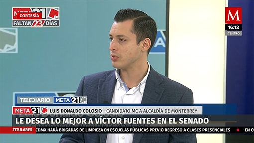 Luis Donaldo Colosio le desea lo mejor a Víctor Fuentes en el Senado