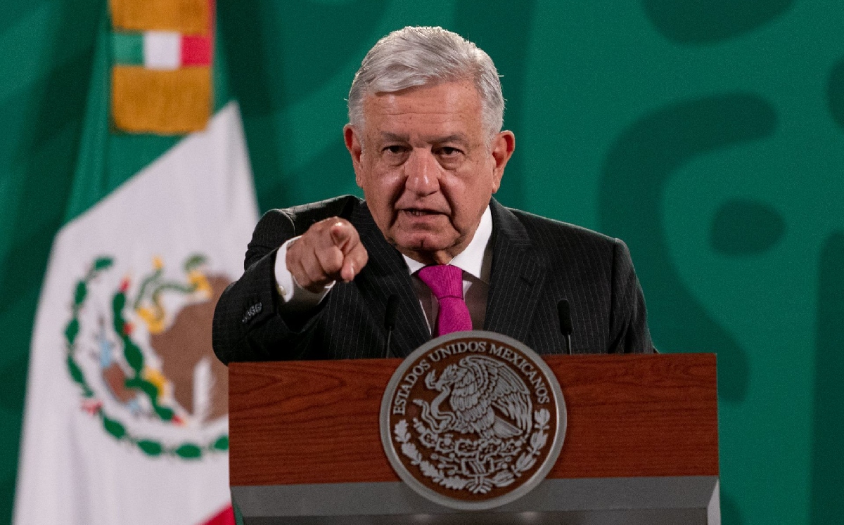 El mandatario en su conferencia de prensa matutina de hoy en Palacio Nacional. (Cuartoscuro)
