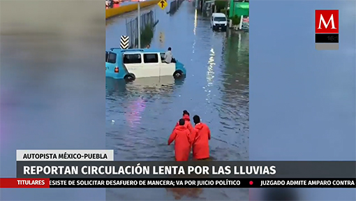 Reportan circulación lenta en autopista México-Puebla