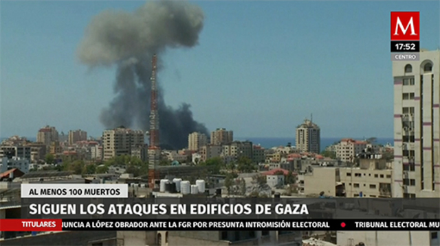Siguen los ataques en edificios de la Franja de Gaza