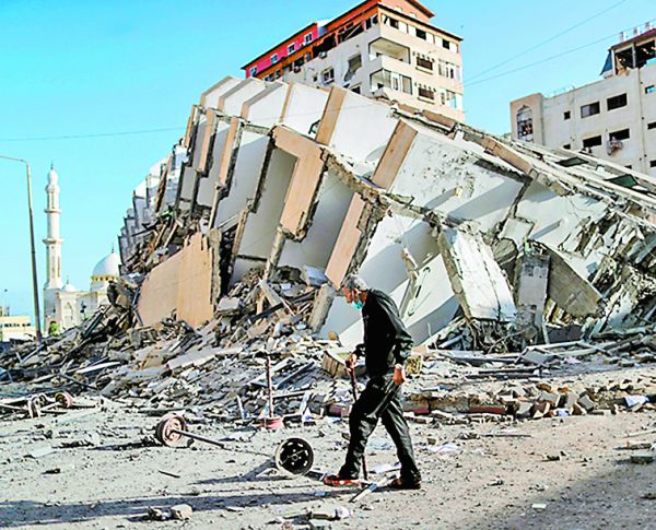 Torre destruida en Palestina. SUHAIB SALEM/REUTERS