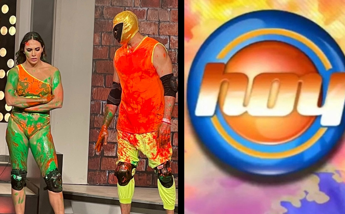 Critican a Tinieblas Jr. por dar nalgada a Macky sin su consentimiento en programa Hoy. (Especial)
