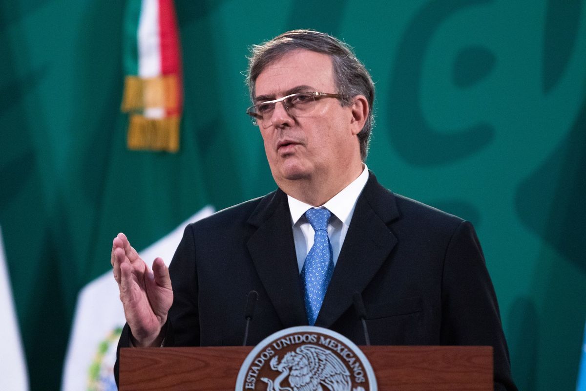 Marcelo Ebrard, secretario de Relaciones Exteriores, durante la conferencia matutina. (Cuartoscuro)