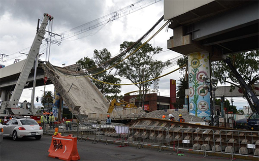 Retiran primer tramo de vía en zona del derrumbe en L12 del Metro