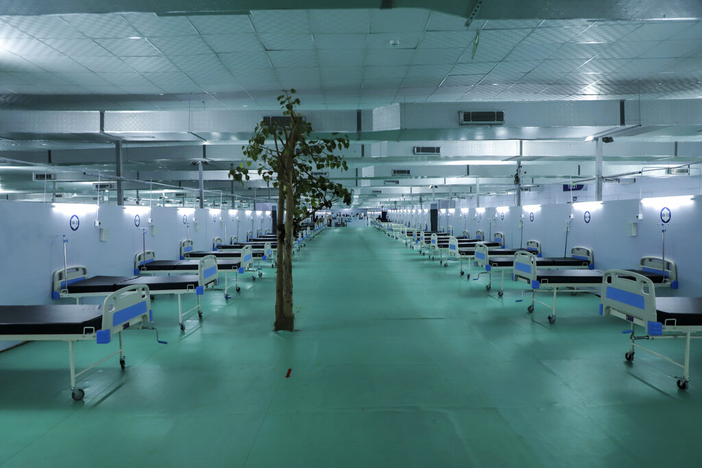 Camas de hospital covid-19. (AP)