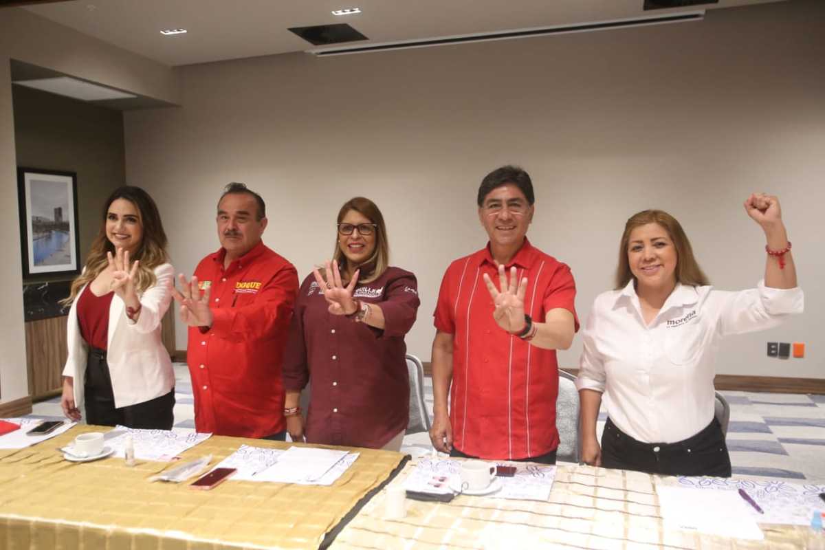 Candidatos de Juntos Haremos Historia en Nuevo León. Foto: Raúl Palacios.