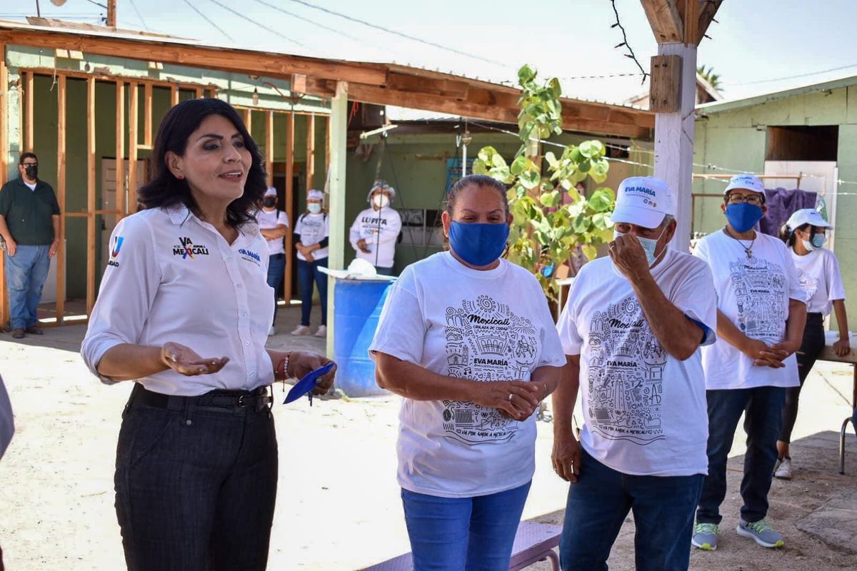 Eva María Vásquez, candidata de la coalición Va por Baja California.
