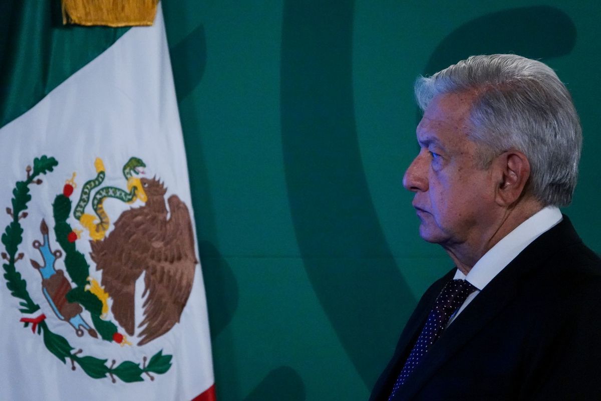 Andrés Manuel López Obrador en conferencia de prensa en Palacio Nacional. (Cuartoscuro)