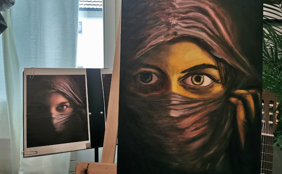 El tenor mexicano se inspiró en una fotografía para realizar su primer retrato. (Foto: Especial)