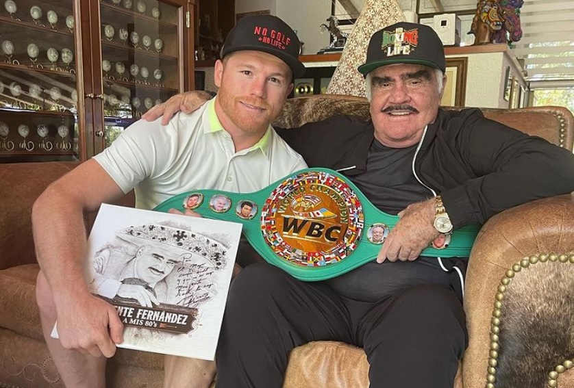 Canelo y Vicente Fernández (Instagram)