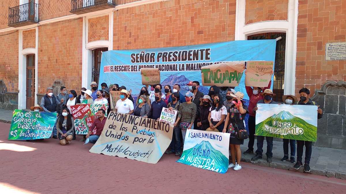 Activistas se manifiestan para sanear La Malinche | Especial