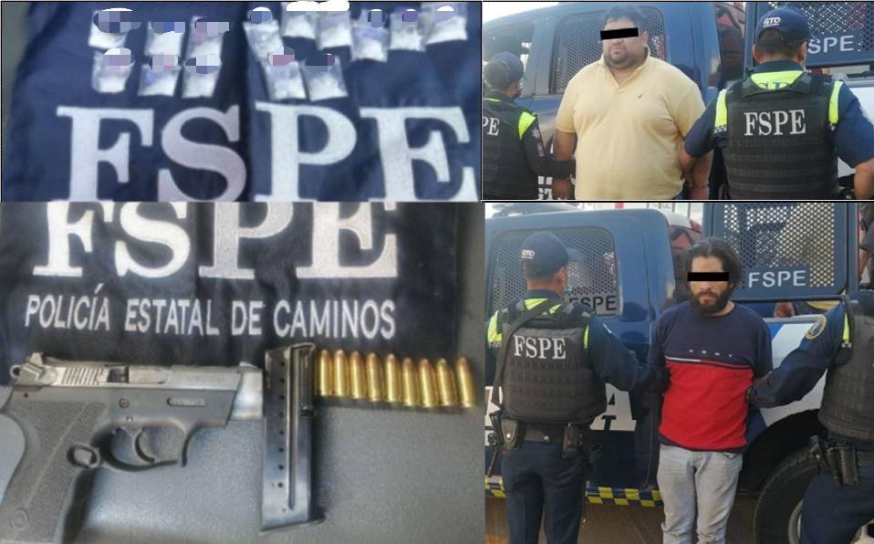 Detienen en Guanajuato a dos; les aseguran armas, cartuchos y droga