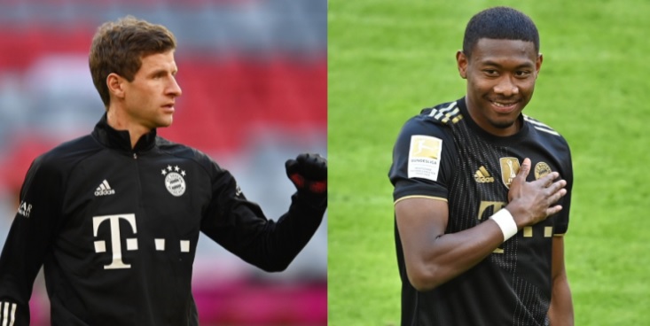 Thomas Müller y David Alaba (Reuters)