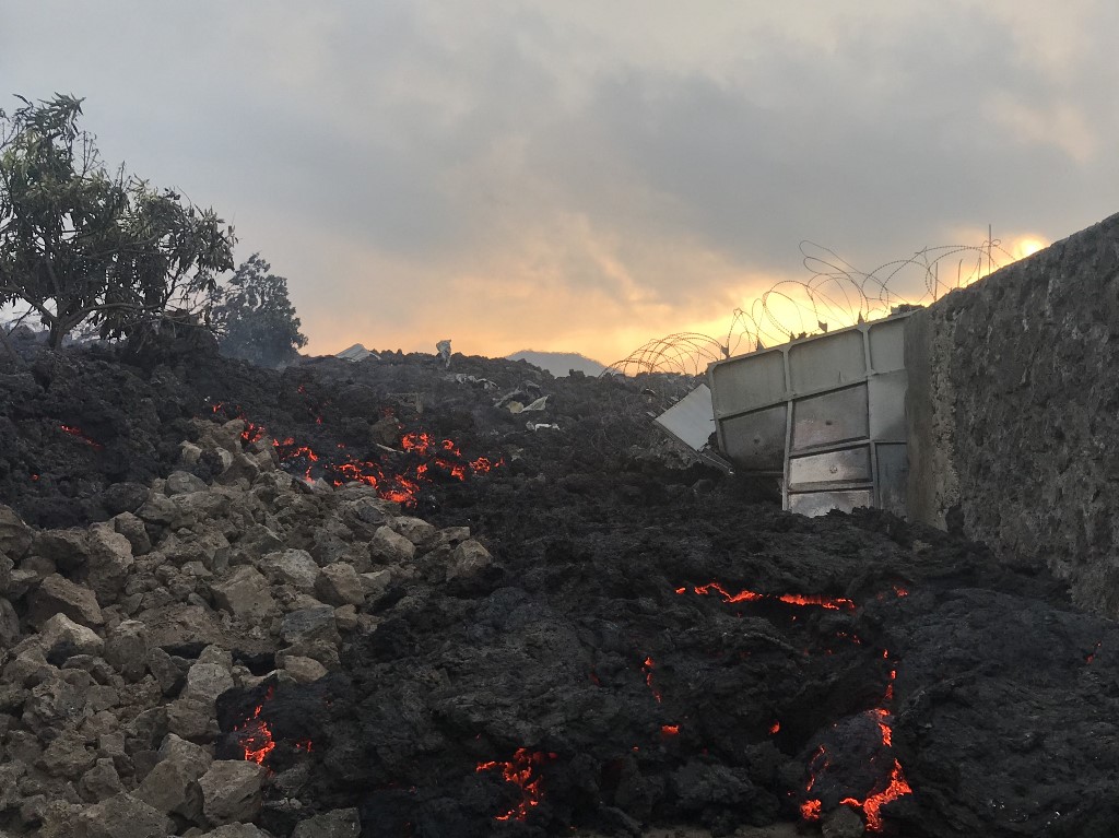 La erupción del volcán en la República Democrática del Congo provocó la emergencia.