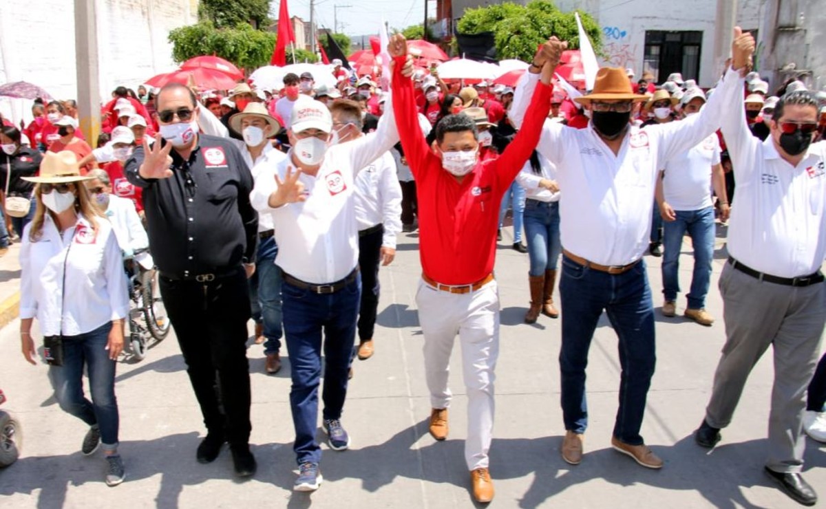 Fernando González acompañó a candidatos en Guanajuato. | Especial