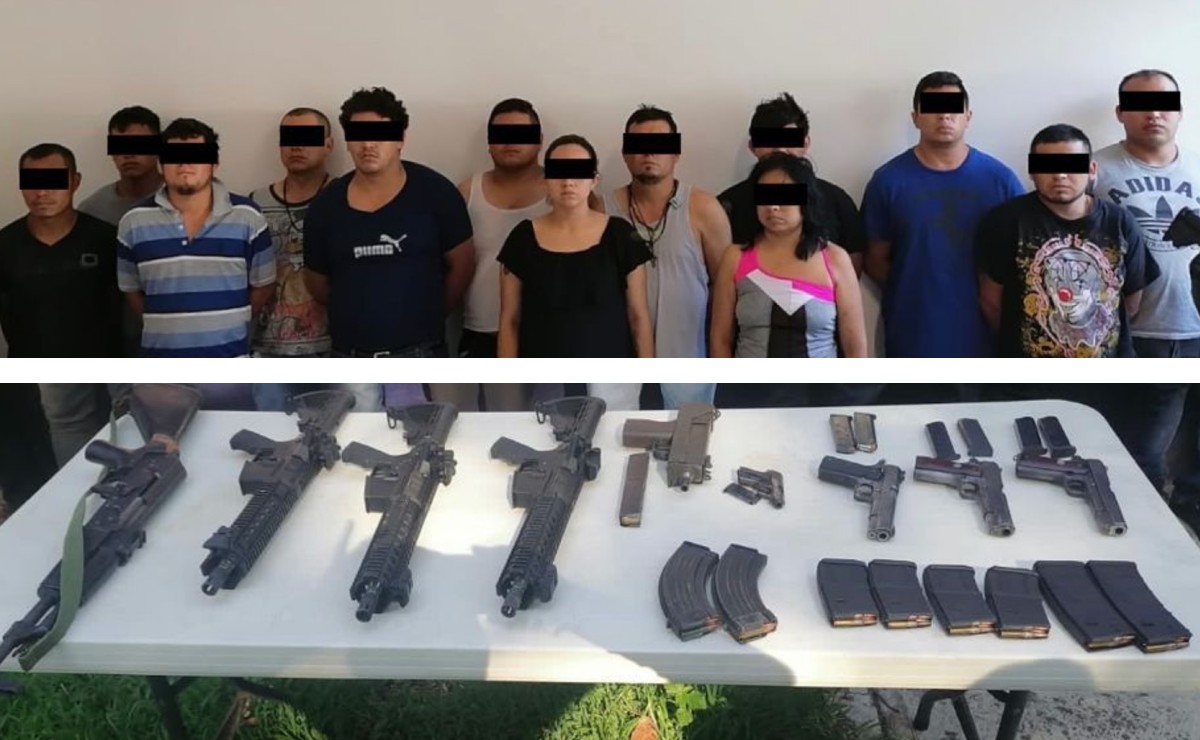 Las personas detenidos y las armas aseguradas quedaron a disposición de la autoridad correspondiente. (Especial)