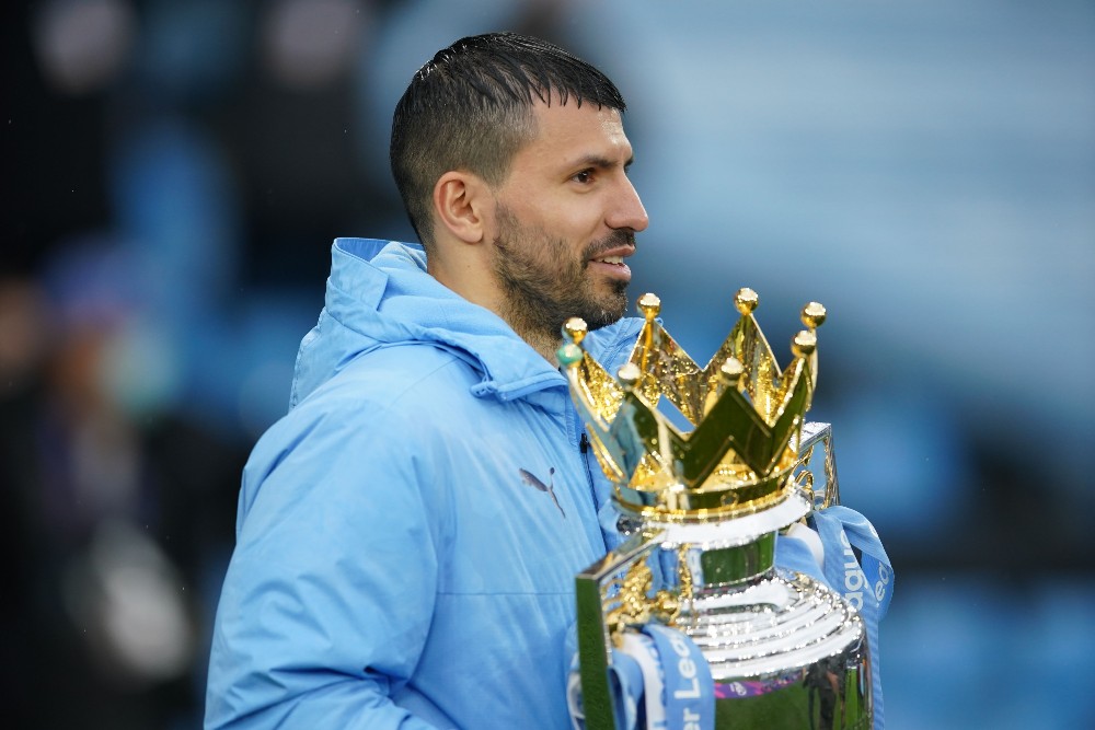 Sergio Agüero se despidió levantando el título con el Manchester City (Reuters)
