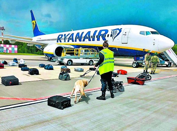 En la aeronave viajaba el disidente Roman Protasevich. AFP