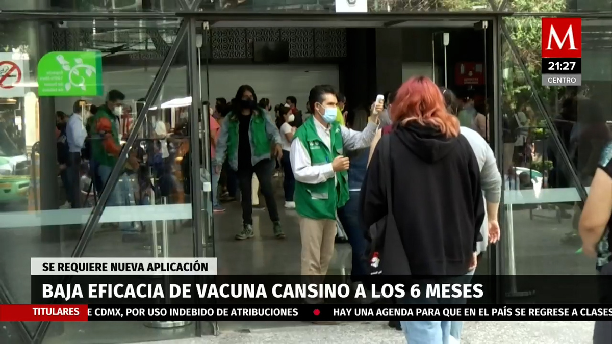 Porcentaje de efectividad vacuna CanSino baja con tiempo