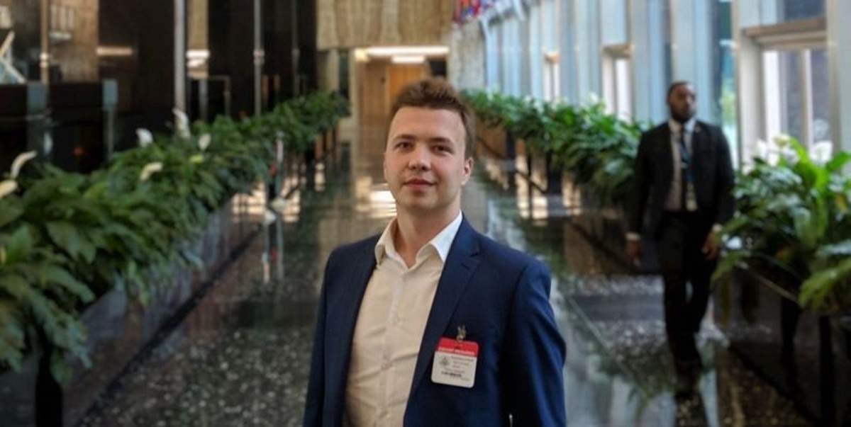 Román Protasevich, opositor arrestado en Bielorrusia. | Foto: Twitter de Svetlana Tijanóvskaya