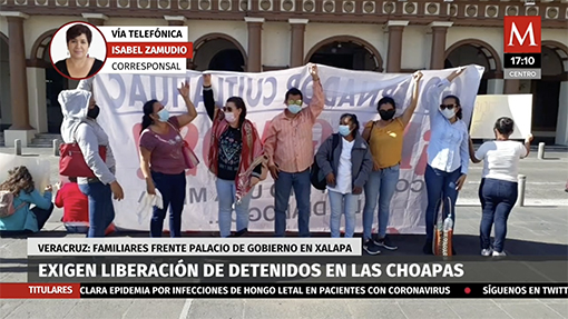 En Xalapa familiares exigen liberación de detenidos en las Choapas