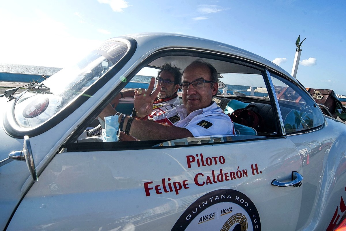 Felipe Calderón participó en la séptima edición del Rally Maya México. (Cuartoscuro)