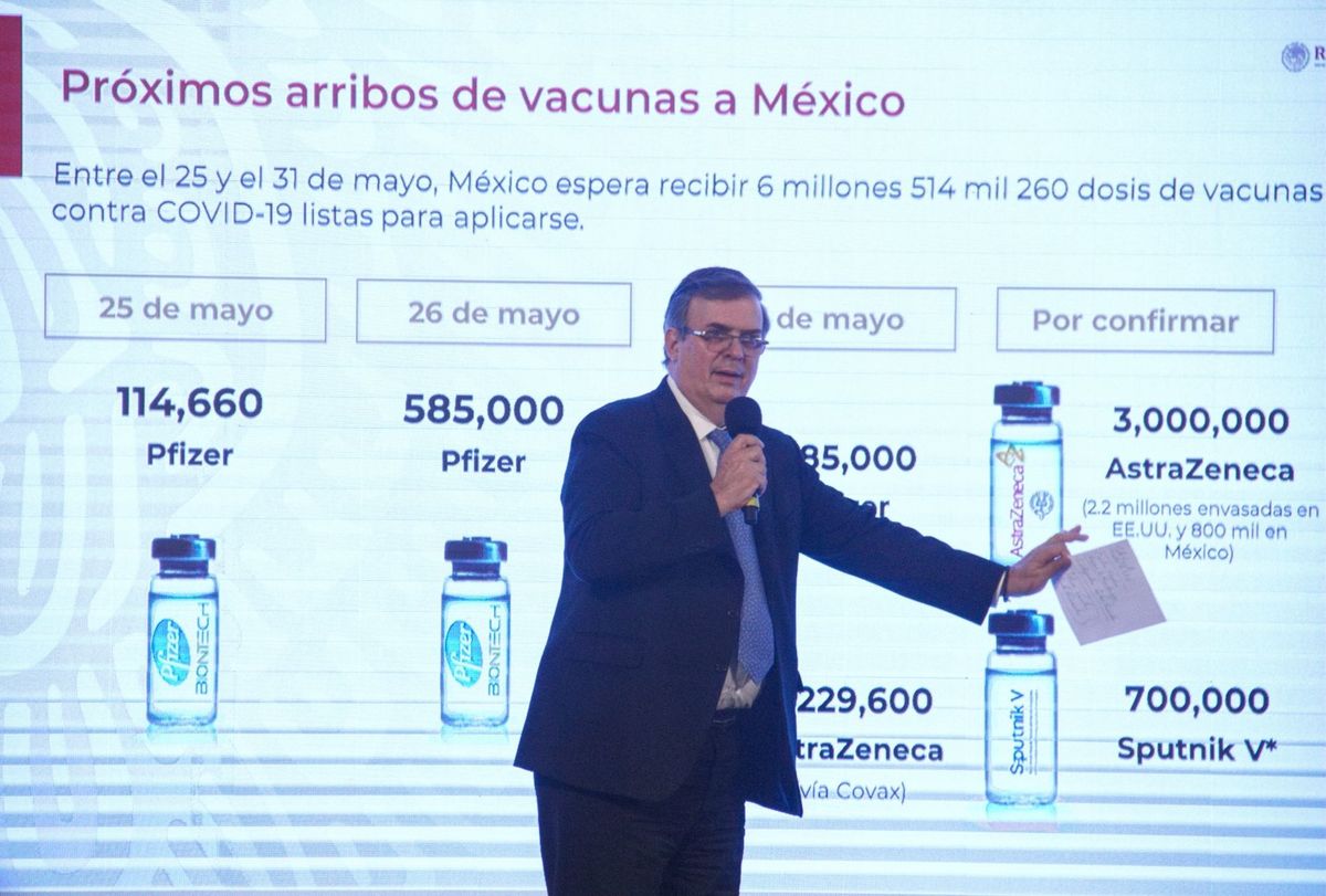 Marcelo Ebrard, titular de SRE, en La Mañanera de hoy. (Cuartoscuro)