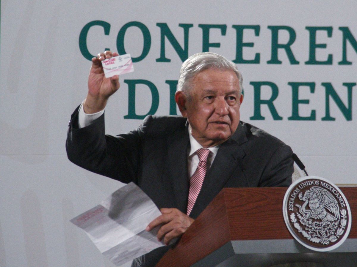 El presidente Andrés Manuel López Obrador en conferencia. (Cuartoscuro)