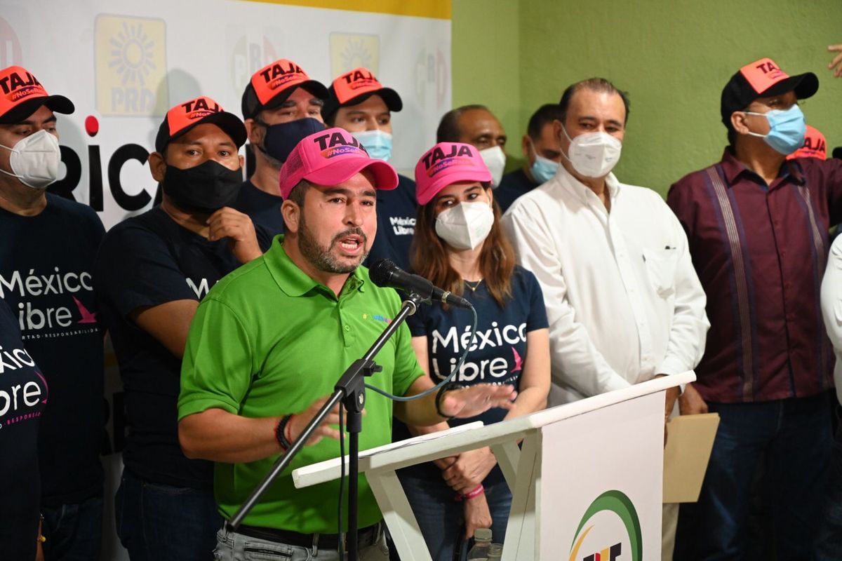 Ricardo Taja en campaña por alcaldía de Acapulco. (Especial)