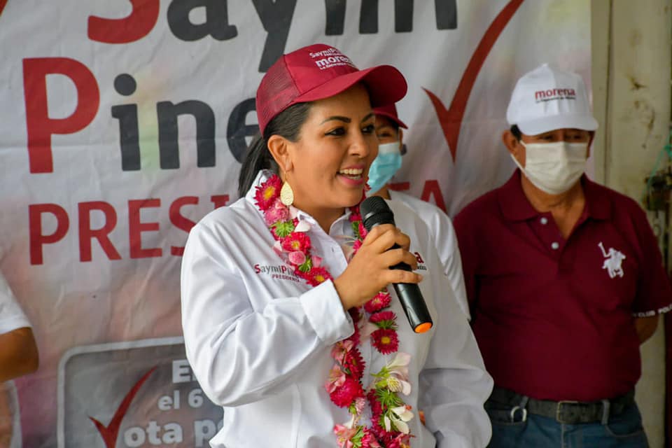 Samy Pineda, candidata de Morena, es presidente municipal con licencia del ayuntamiento de San Pedro Pochutla. (Facebook)