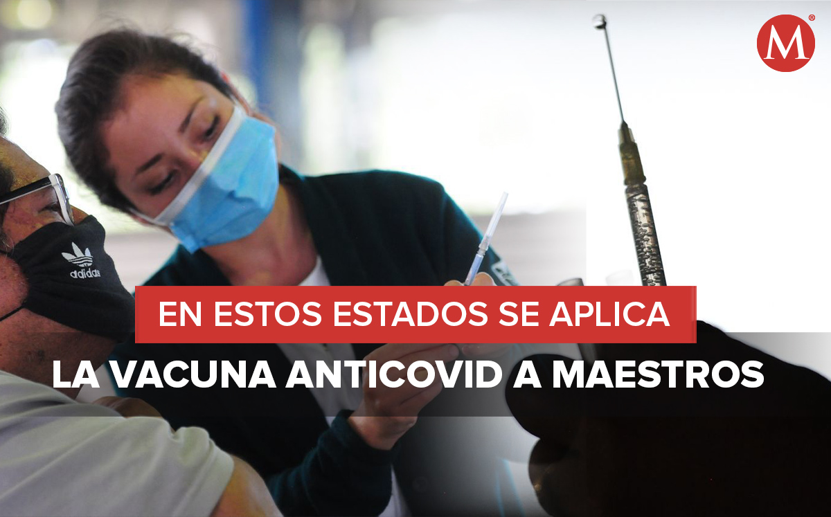 Está por terminar la vacunación a maestros en México. (Fotos: Cuartoscuro / Diseño: MILENIO)