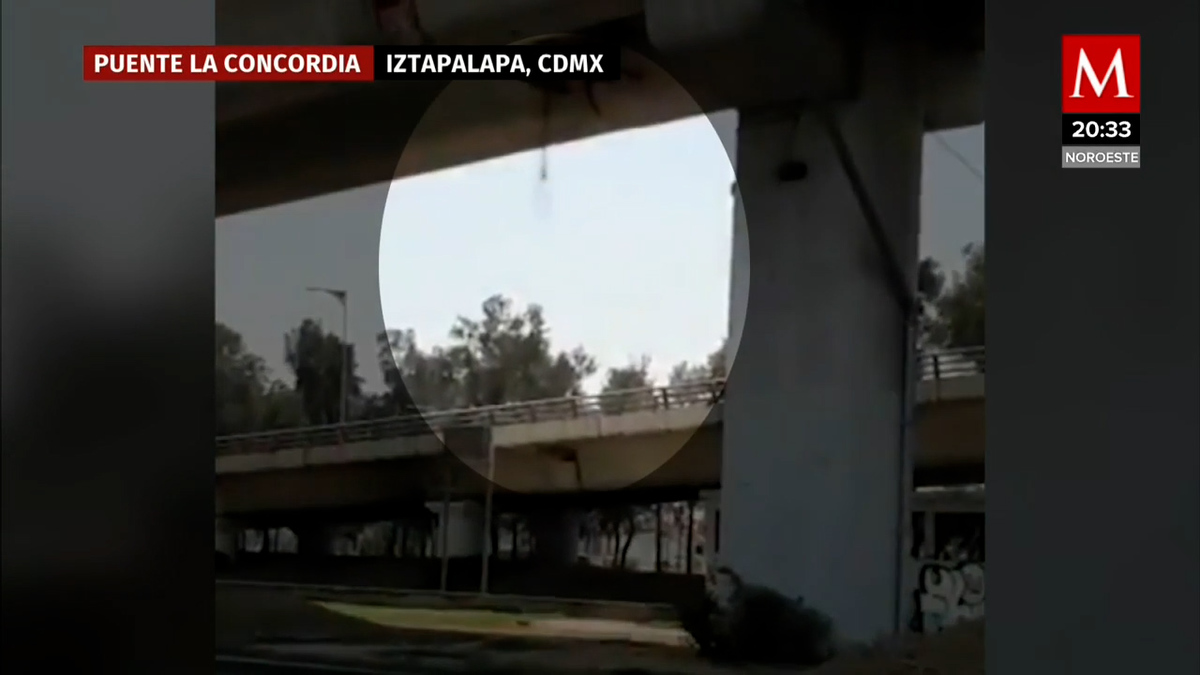 Capitalinos reportan daño del puente La Concordia en Iztapalapa
