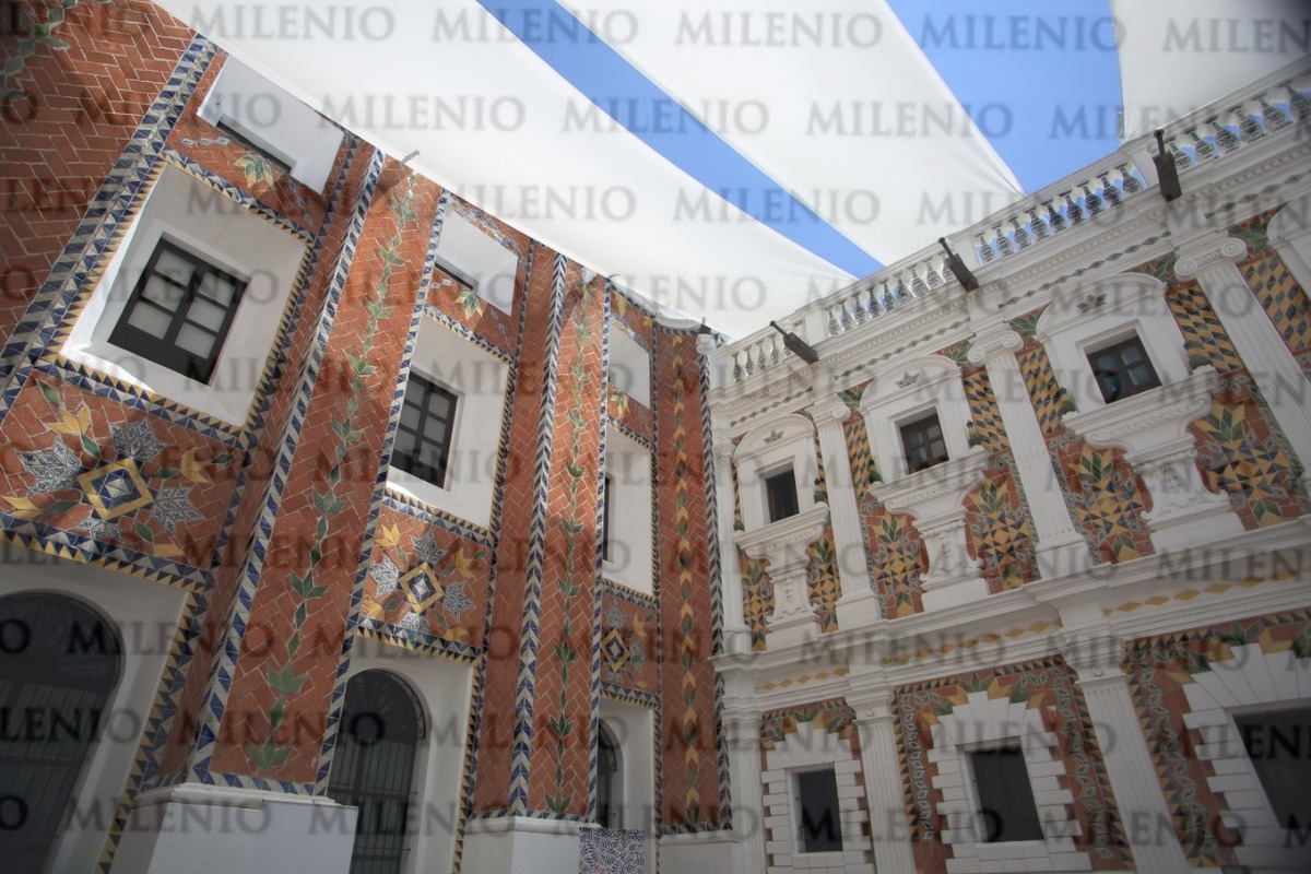 Patio de los azulejos en Puebla. (Andrés Lobato)
