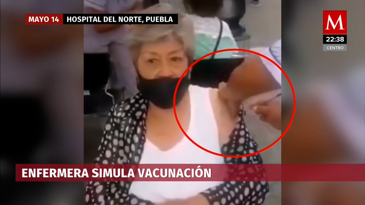 Puebla. Denuncian ante FGE a enfermera que simuló aplicación de vacuna