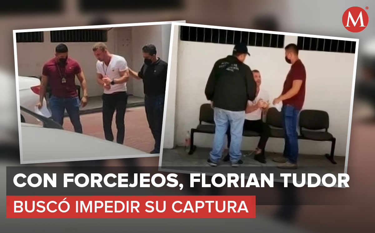 Con forcejeos, así fue la detención de Florian Tudor en CdMx.