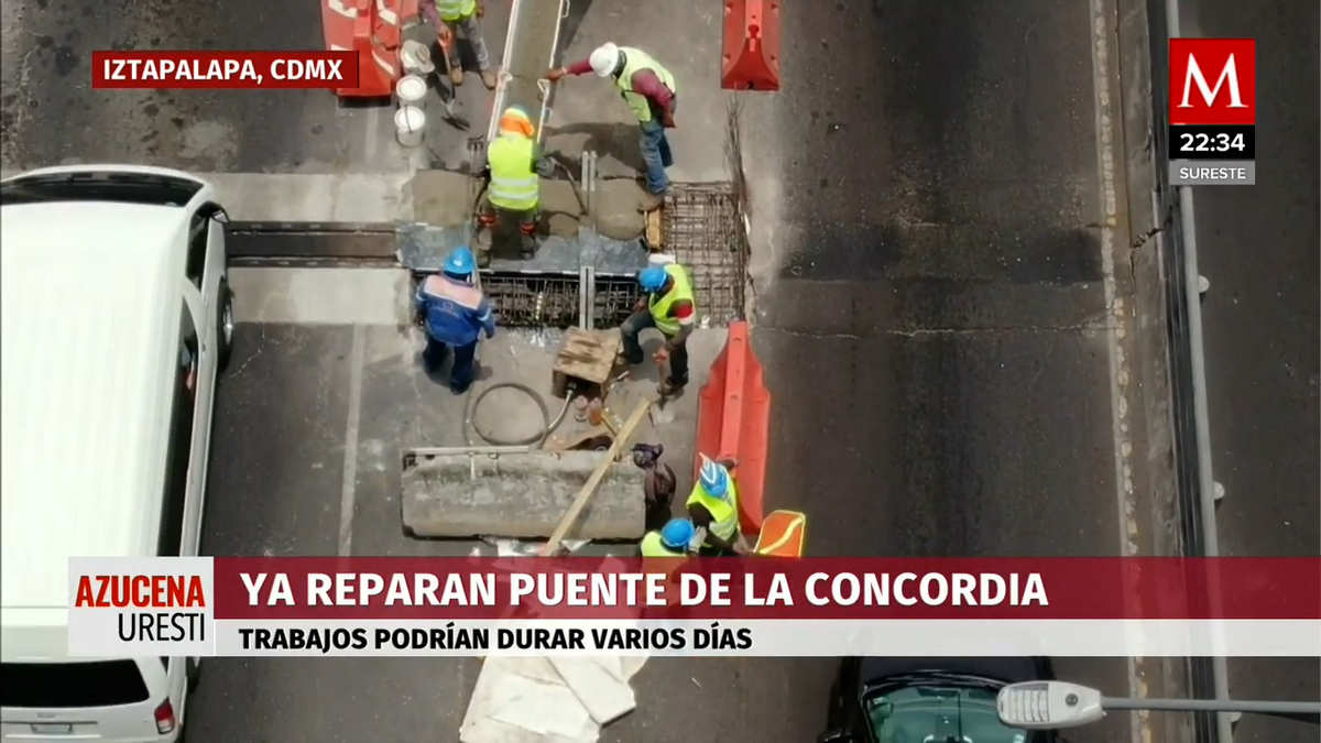 Puente La Concordia. CdMx repara daños tras reportes en redes sociales
