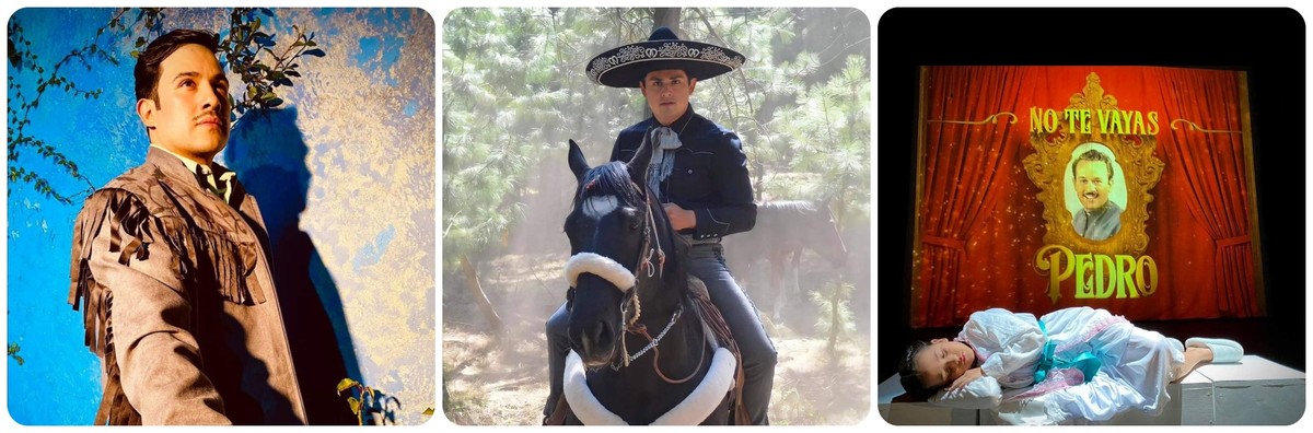 Alex Z. Ricco, Adrián Bedolla El Jilguero (en caballo) y El niño Pedro (Cortesía)