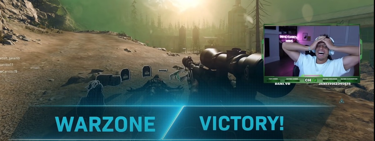 Chicharito tras haber ganado una partida de WarZone (Especial)