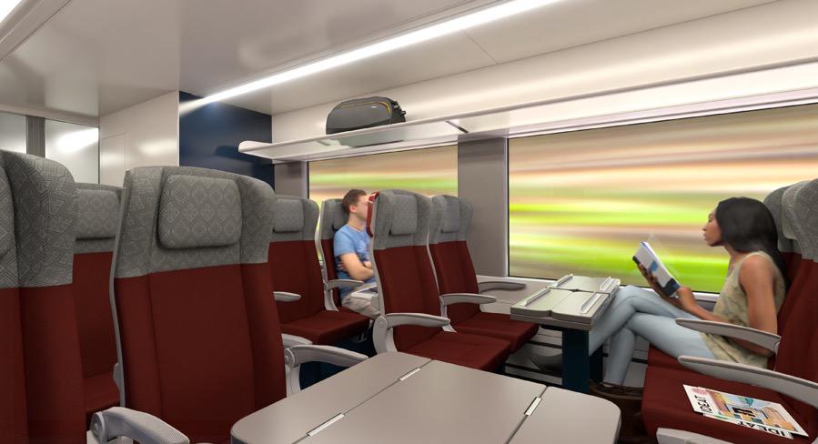 El Tren Maya contará con asientos amplios y cómodos. (Especial)