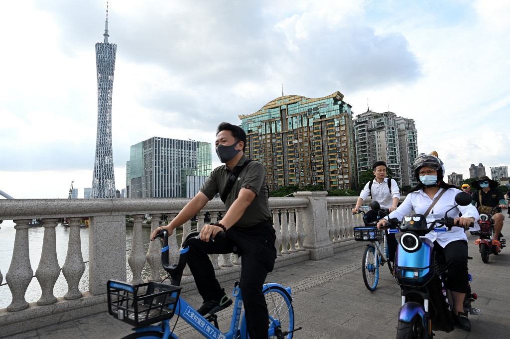 La ciudad de Guangzhou se encuentra en altera por covid-19. (AFP)