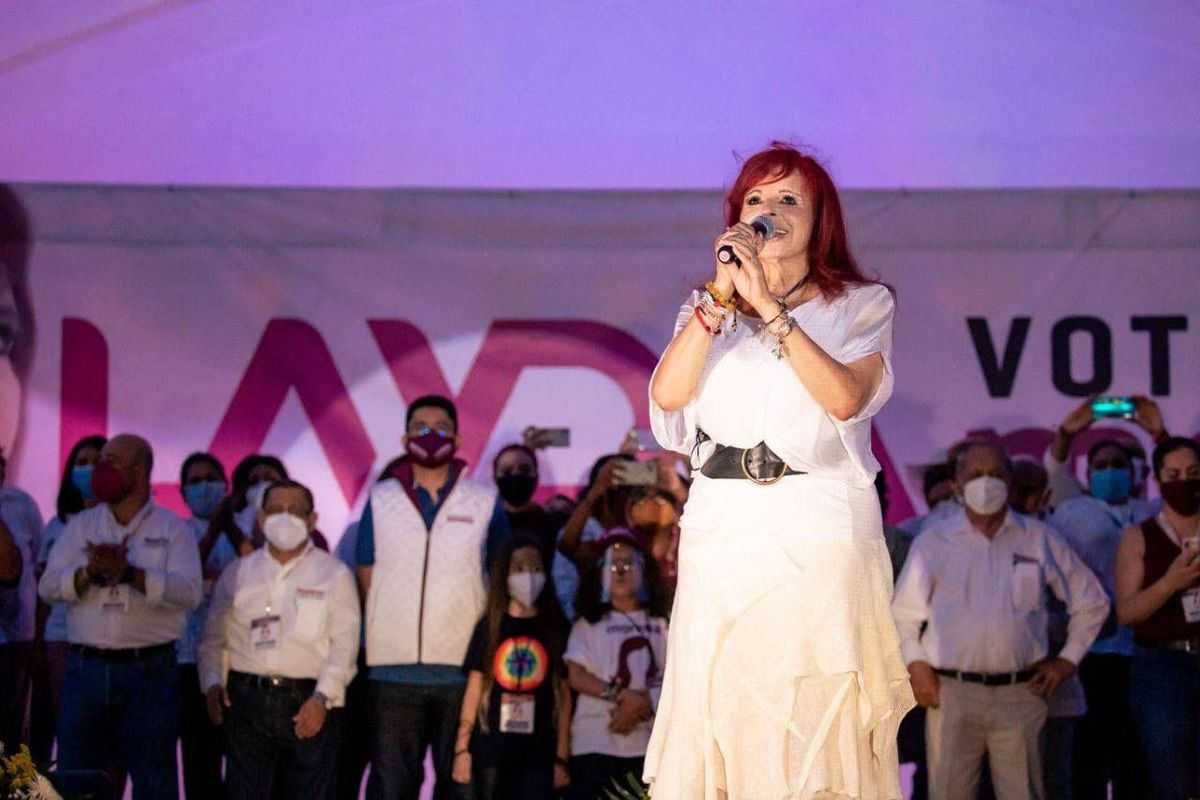 Layda Sansores realizó su cierre de campaña en la ciudad capital de Campeche. (Especial)