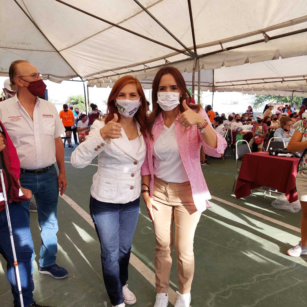 Patricia Zambrano cierra campaña en San Pedro. Foto: Especial