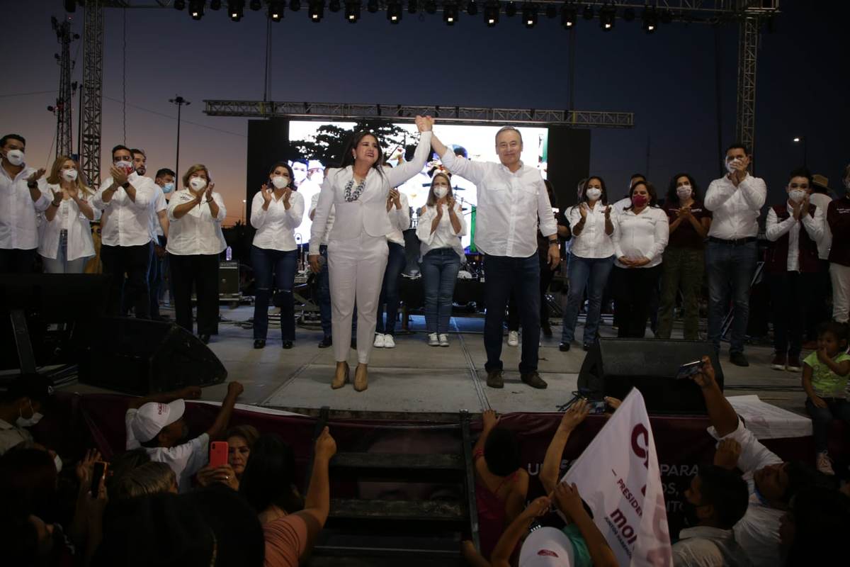 Alfonso Durazo durante su cierre de campaña en Hermosillo. (Especial)