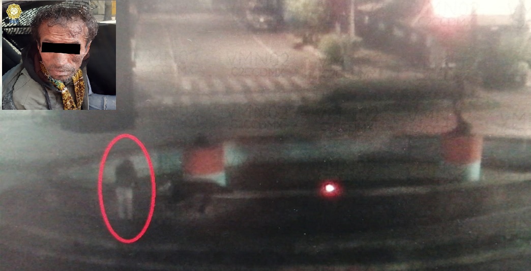 Cámaras de vigilancia le dieron seguimiento y fue detenido por el robo a una mujer.