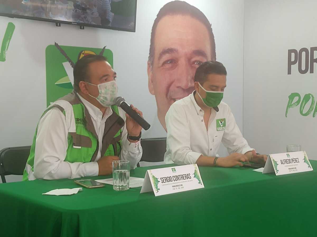 Candidato del Partido Verde a la alcaldía de León, Sergio Contreras