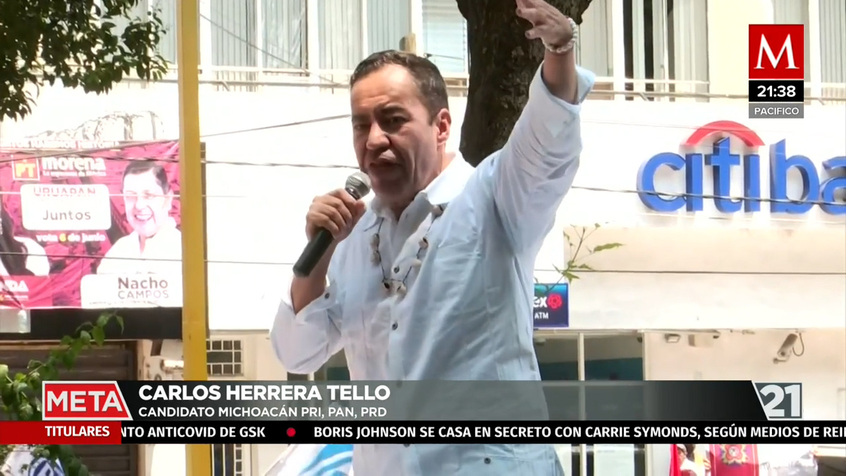 Carlos Herrera encabeza marcha en Uruapan; promete restablecer seguridad en Michoacán